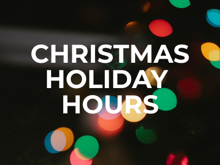 Holiday Hours 2025/26 - Dee Street ONLY